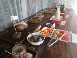 Delicious fresh vegetarian food at Bali Silent Retreat