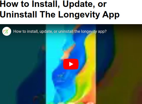 So installieren, aktualisieren oder deinstallieren Sie die Longevity-App