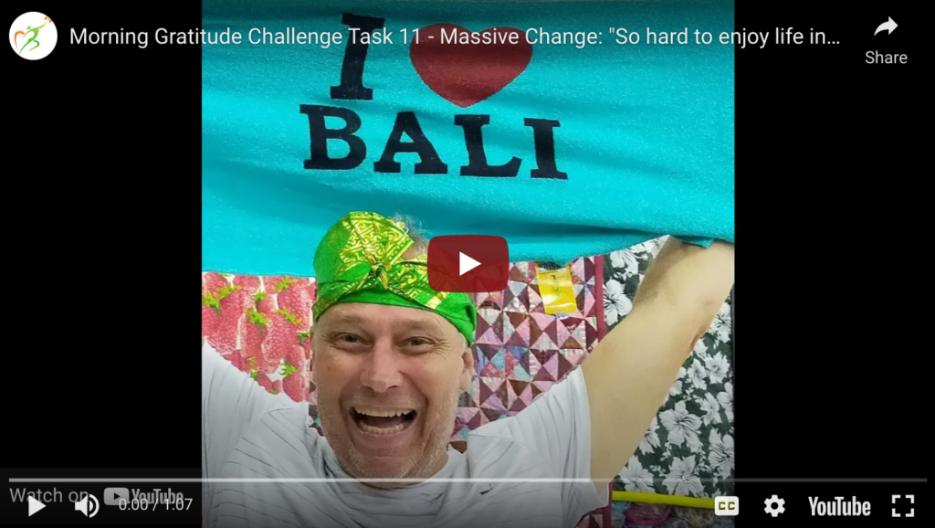 Morning Gratitude Challenge Task 11 - Drive for Massive Change