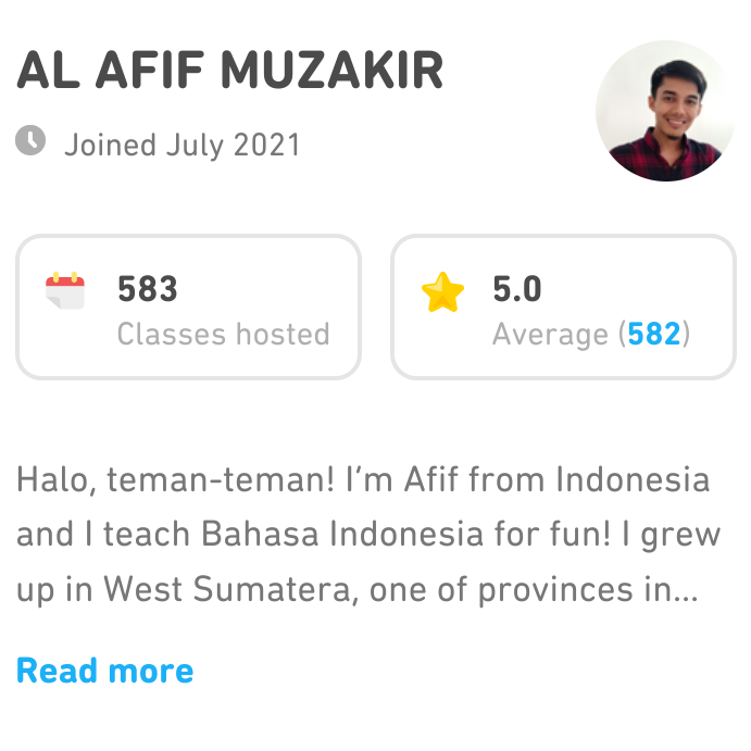 How to learn the most in Indonesian Duolingo Online Classes?