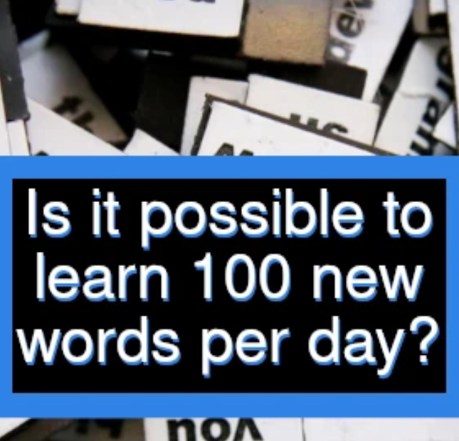 Apprenez quotidiennement 100 mots de vocabulaire ayant un sens